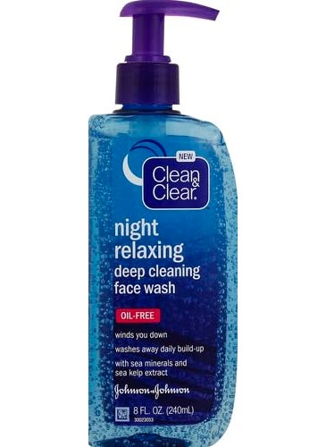 CLEAN & CLEAR Clean & Clear Night Relaxing Deep Cleaning Face Wash, 8 Fluid Ounce 
