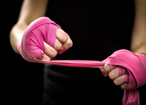 Maizo Stretchable Support Hand wrap, Workout/Boxing & Punching Great for MMA, Muay Thai, Martial Arts, Wrist Support for Adults (110, Pink) - Image 5