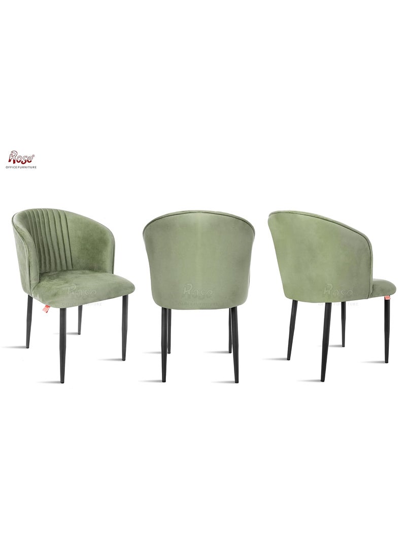 Rose ROSE Fire Cafe Chair Side Chair Kitchen Breakfast Living Room Chair Modern Velvet Dining Chair for Cafe Chair Restaurants Chairs 1 Turqouise Green Plain Valvet  - Image 4