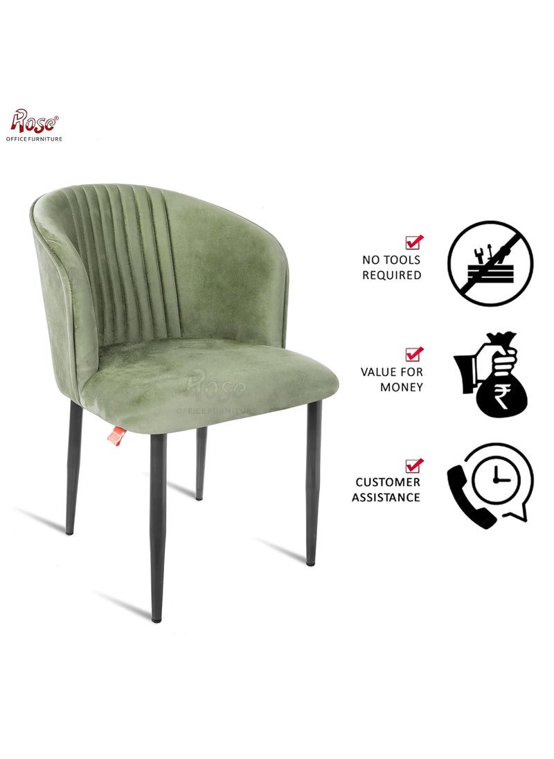 Rose ROSE Fire Cafe Chair Side Chair Kitchen Breakfast Living Room Chair Modern Velvet Dining Chair for Cafe Chair Restaurants Chairs 1 Turqouise Green Plain Valvet  - Image 5