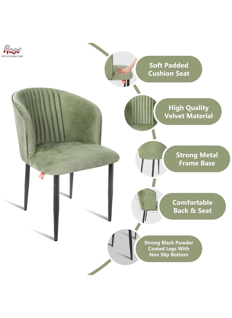 Rose ROSE Fire Cafe Chair Side Chair Kitchen Breakfast Living Room Chair Modern Velvet Dining Chair for Cafe Chair Restaurants Chairs 1 Turqouise Green Plain Valvet  - Image 3