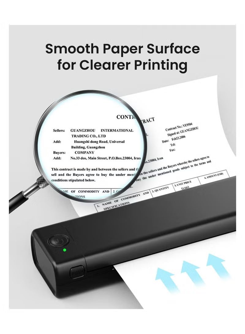 phomemo Thermal Paper A4, Thermal Printer Paper for A4 Portable Printer, Advanced Thermal Printing Quick-Dry,Compatible with Phomemo M08F, M832, M833 Portable Printer, 200 Sheets - Image 3