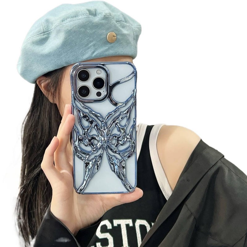 غطاء واقي | مقاوم للصدمات لـ iPhone 15 / 15 Plus / 15 Pro / 15 Pro Max | حماية من السقوط | لمسة كهربائية | Butterfly - Image 4