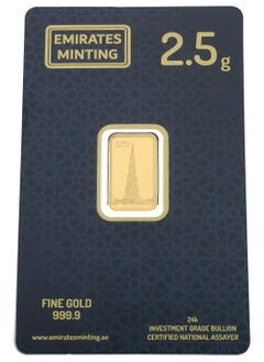 EMIRATES MINTING Emirates Minting 2.5 Grams Burj Khalifa Gold Bar 999.9 Purity  - Image 1