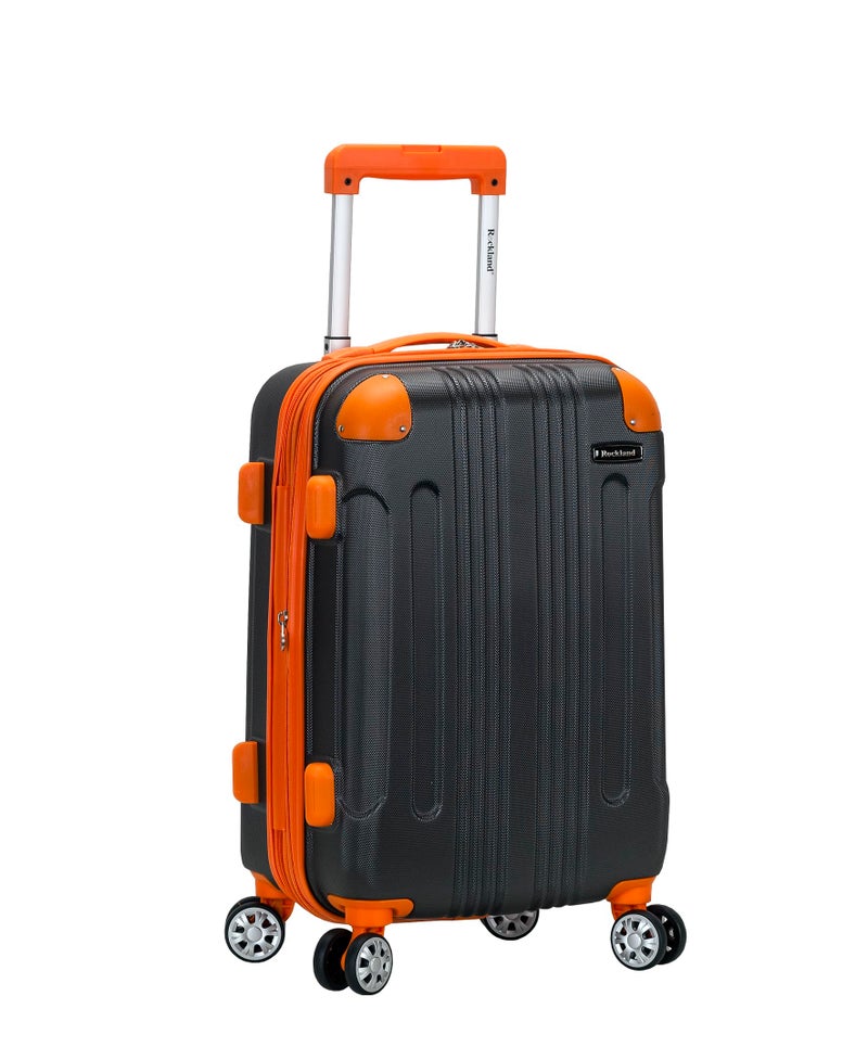 Rockland London Hardside Expandable Luggage with Spinner Wheels Grey CarryOn 20Inch