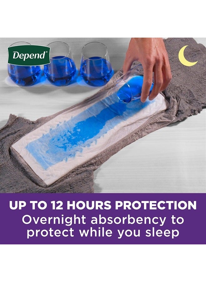Depend Night Defense Adult Incontinence Underwear for Men, Disposable, Overnight, Large, Grey, 14 Count, Packaging May Vary  - Image 3