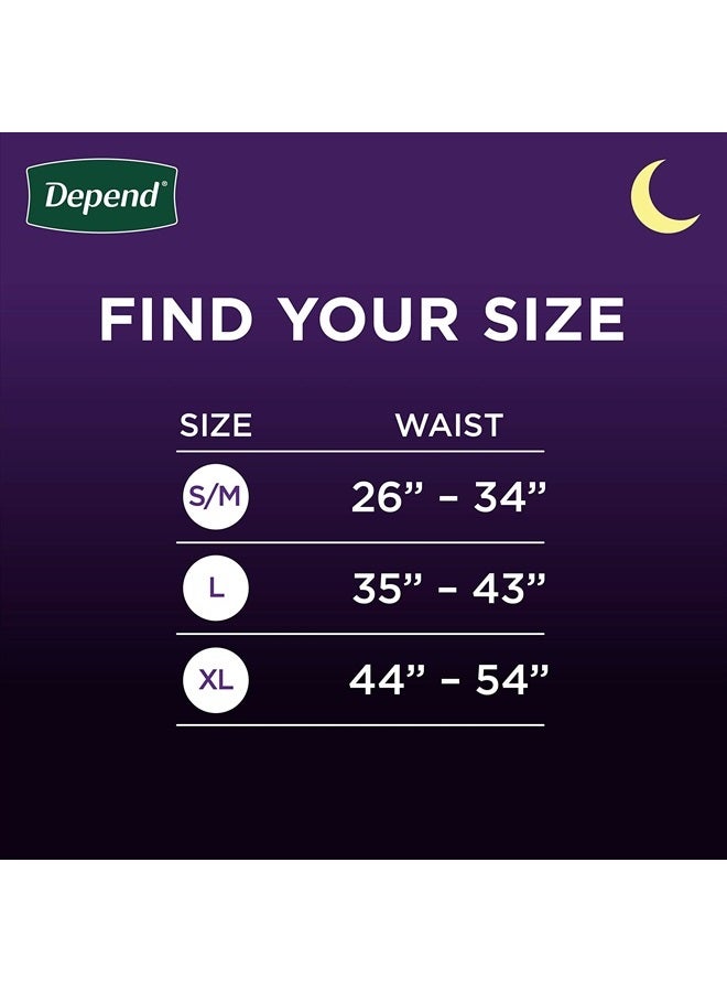 Depend Night Defense Adult Incontinence Underwear for Men, Disposable, Overnight, Large, Grey, 14 Count, Packaging May Vary  - Image 2