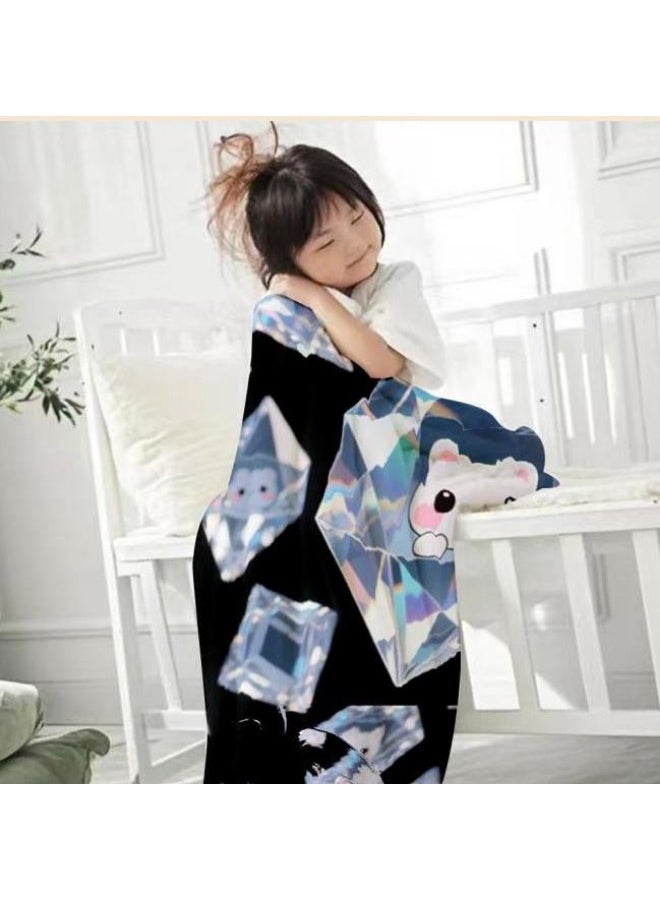 عام بطانية رقيقة من الفانيلا الكرتونية للأطفال والرضع (دافئة ومريحة، ومناسبة للنوم والألعاب) 70 سم * 100 سم - Image 3