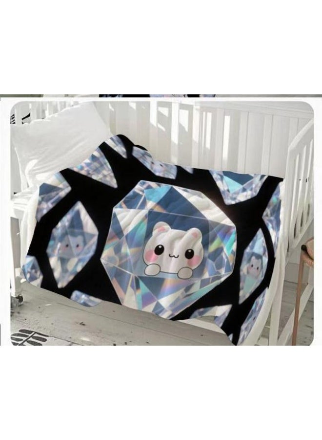 عام بطانية رقيقة من الفانيلا الكرتونية للأطفال والرضع (دافئة ومريحة، ومناسبة للنوم والألعاب) 70 سم * 100 سم - Image 2