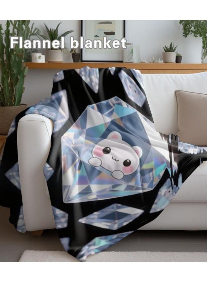 عام بطانية رقيقة من الفانيلا الكرتونية للأطفال والرضع (دافئة ومريحة، ومناسبة للنوم والألعاب) 70 سم * 100 سم - Image 5