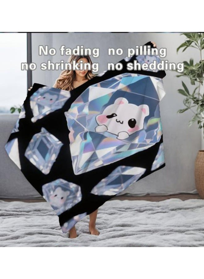 عام بطانية رقيقة من الفانيلا الكرتونية للأطفال والرضع (دافئة ومريحة، ومناسبة للنوم والألعاب) 70 سم * 100 سم - Image 1