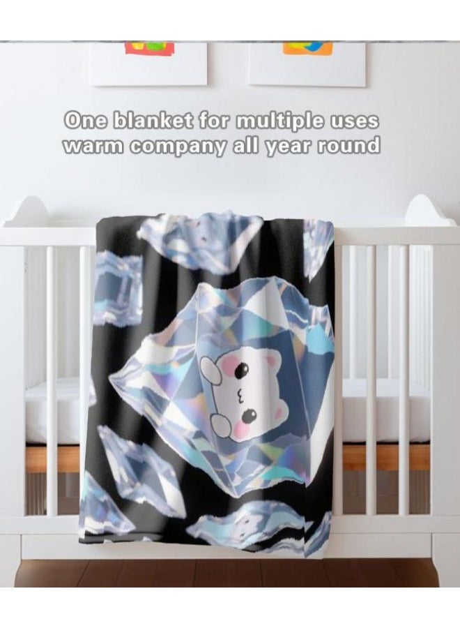 عام بطانية رقيقة من الفانيلا الكرتونية للأطفال والرضع (دافئة ومريحة، ومناسبة للنوم والألعاب) 70 سم * 100 سم - Image 4