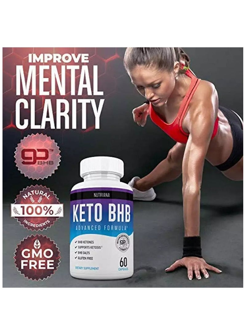 نوتريانا كيتو BHB الكيتونات الخارجية للرجال والنساء، 60 كبسولة - Image 3