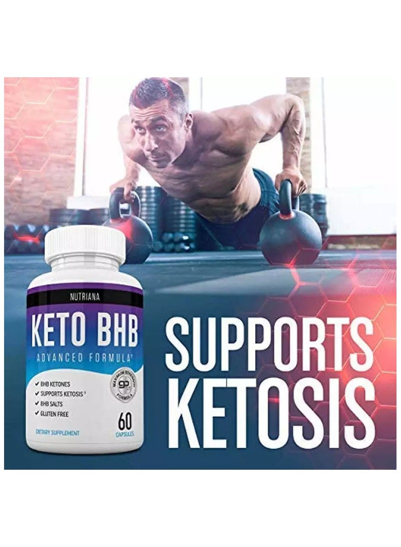 نوتريانا كيتو BHB الكيتونات الخارجية للرجال والنساء، 60 كبسولة - Image 4