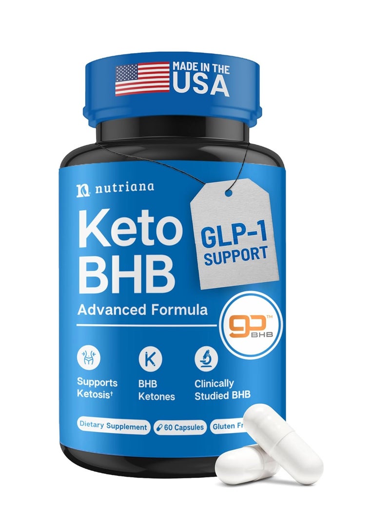 نوتريانا كيتو BHB الكيتونات الخارجية للرجال والنساء، 60 كبسولة - Image 2