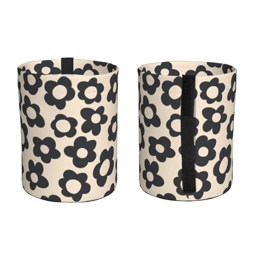 YANGDADA Vintage Groovy Flowers Car Trash Can Small Portable Car Garbage Bag for Back Front Seat RV's Camping Accessories - Image 2