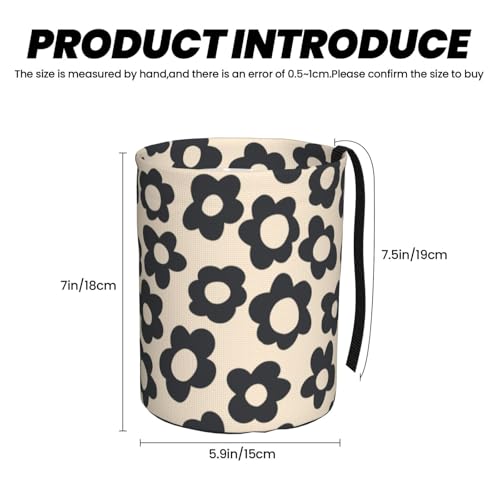 YANGDADA Vintage Groovy Flowers Car Trash Can Small Portable Car Garbage Bag for Back Front Seat RV's Camping Accessories - Image 3