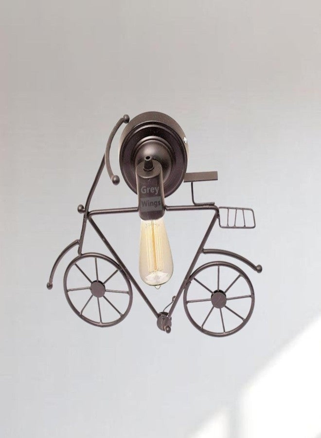 GreyWings Vintage Cycle Shaped Hanging Light for Home Décor, Black Pendant Lamp, Decorative Industrial Style Lamp for (Bulb Not Included) Small Pack of 2 - Image 1