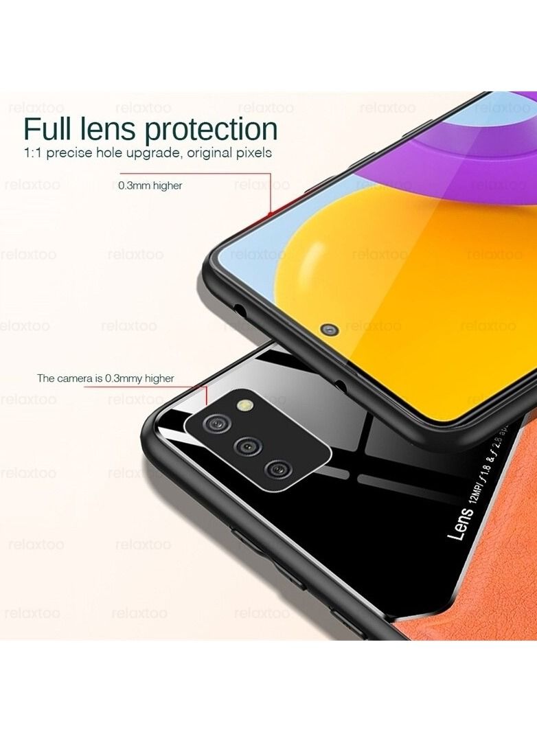 Case Leather Texture Car Magnetic Phone Cover For Samsung Galaxy M52 5G _Green