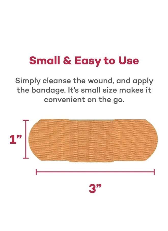 Dealmed - Sterile Flexible Fabric Adhesive Bandages – 1x3 Inch – 100/Box - Breathable First Aid Strip Pack - Soft Stretch Wound Patch for Medical, Emergency Kits & Clinic - Image 1