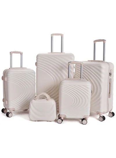 LIMRA Travel Bags From limra it consists of 5 luggage bags with a modern design and a solid beige color