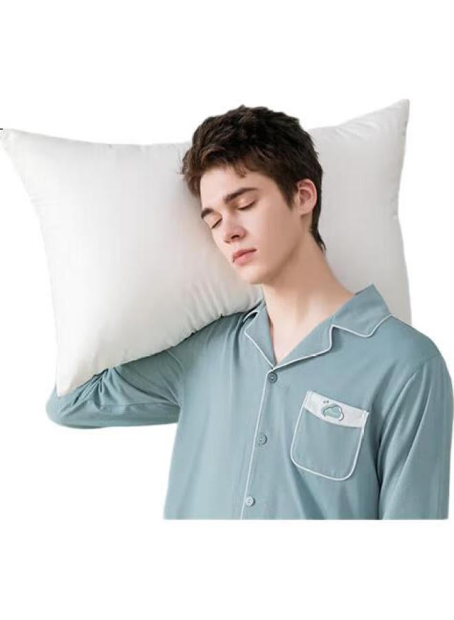 Fenton Fenteng Mingxing Fan Chengcheng Same Style Anti-mite Pure Cotton Pajamas, Women's Long-sleeve Men's Loungewear Set - Image 3