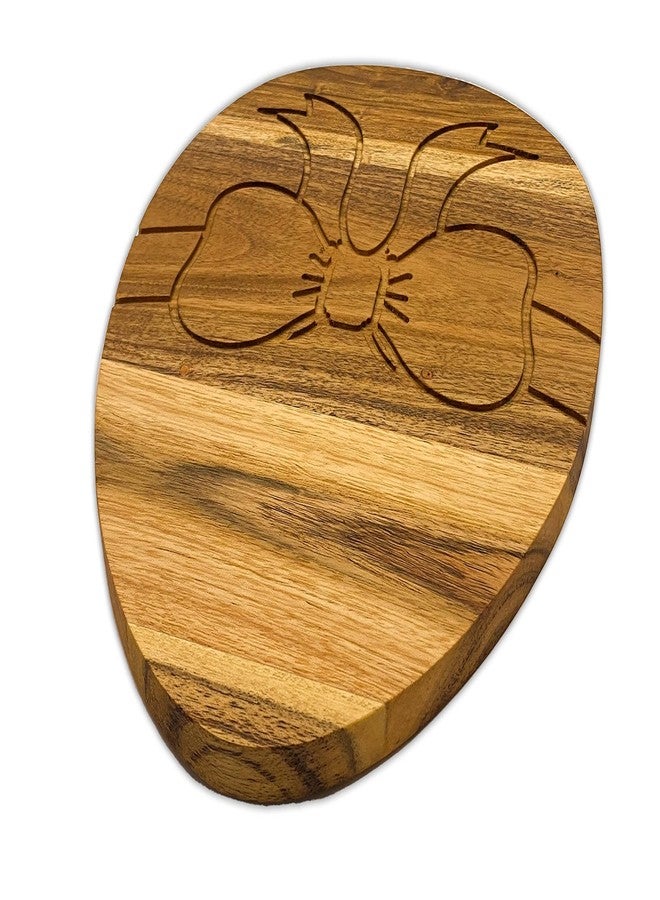 Affinity Decor Organic Acacia Wooden Cutting Board and Serving Platter for Cheese Snacks Vegetables Fruit & Salad (Gifted Egg 13"L x 9.3"W) - Image 5