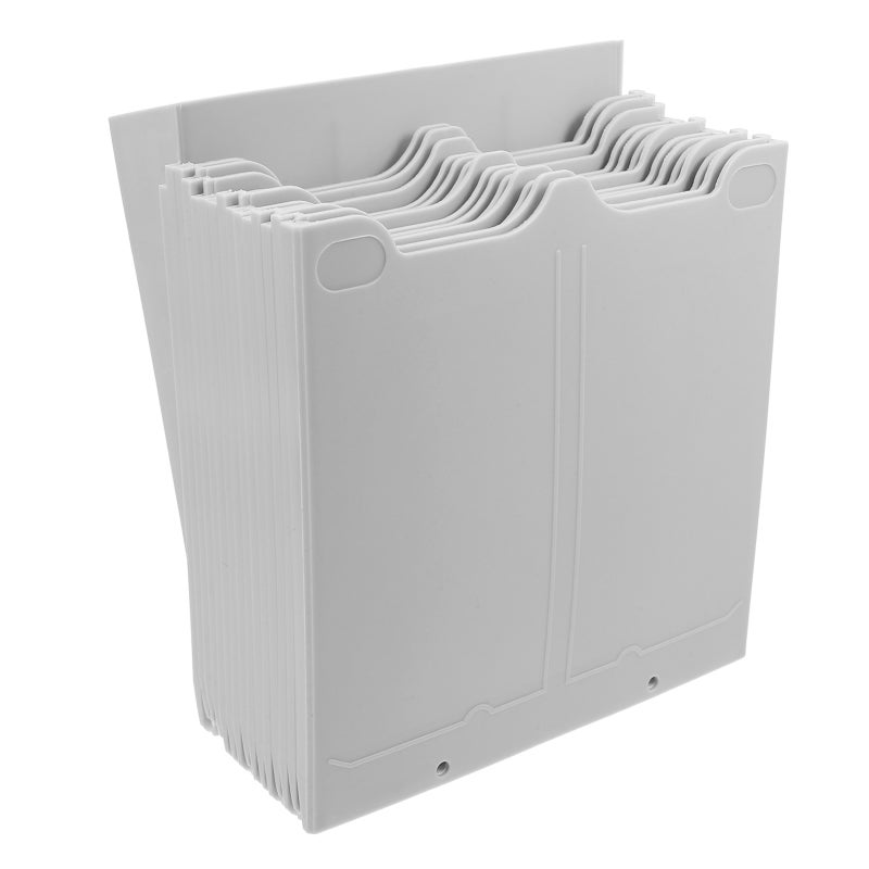 Wall Mount Time Cards Holder Time Cards Rack for Office Warehouse Retractable Time Cards Rack - Image 1