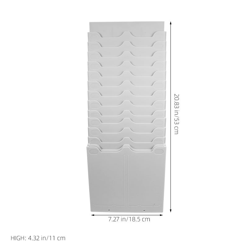 Wall Mount Time Cards Holder Time Cards Rack for Office Warehouse Retractable Time Cards Rack - Image 2