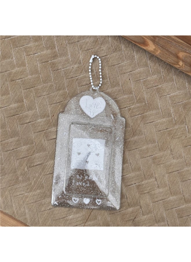 NIBEMINENT 1 - Piece Puppy Kpop Photo Card Holder Pendant Key Chain ID Badge Holder ID Card Holder Photo Card Protector for School ID Office ID Access Card for Women Girls  - Image 1