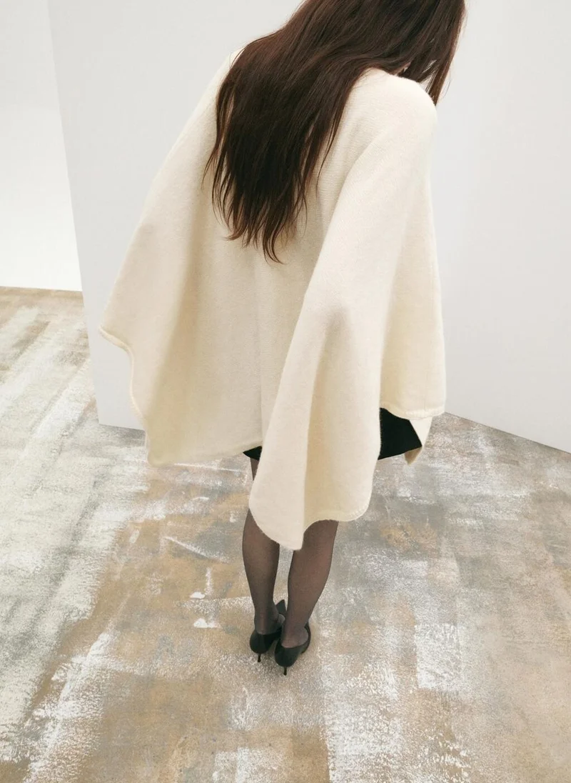 MANGO Knitted turtleneck cape