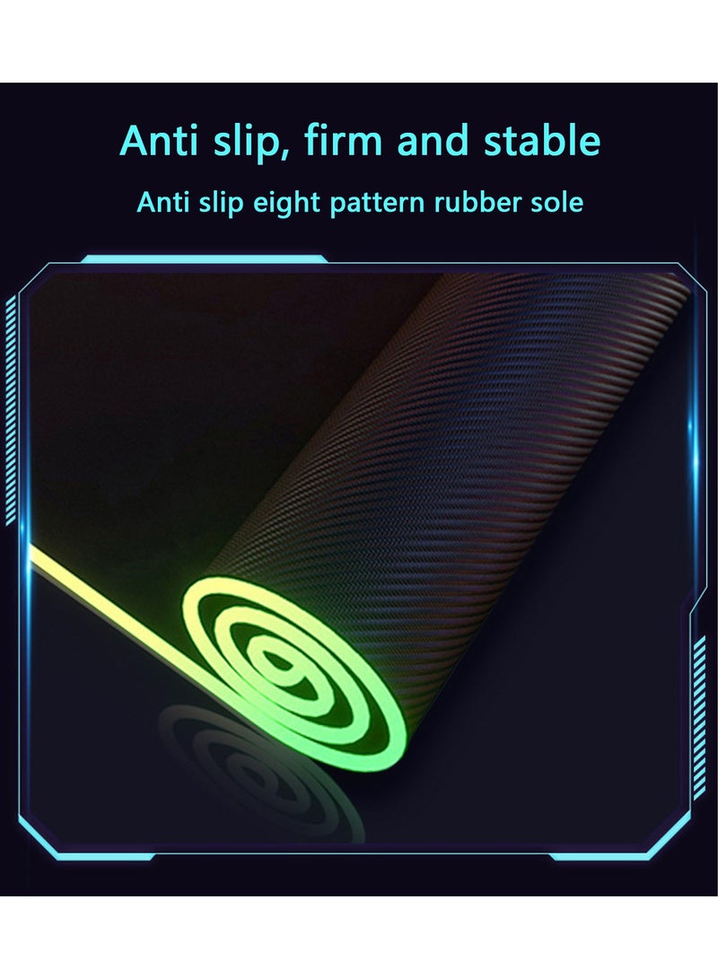 RGB Gaming Mouse Pad, 14 Modes Extended Large Table Desk Mat Led Mousepad for PC Computer MacBook Keyboard Mat Anti-Slip (Starry Sky 800x400mm) - Image 3