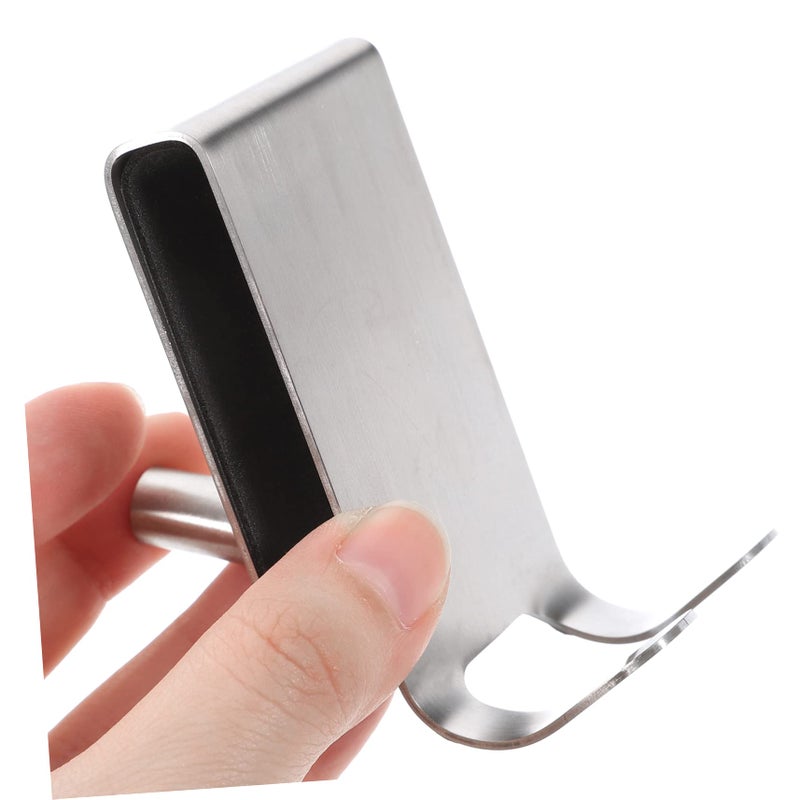 Stainless Steel Frameless Glass Door Towel Hook Easy Install for Bathroom Coat Bag - Image 4