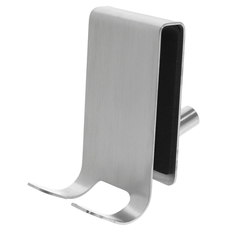 Stainless Steel Frameless Glass Door Towel Hook Easy Install for Bathroom Coat Bag - Image 2