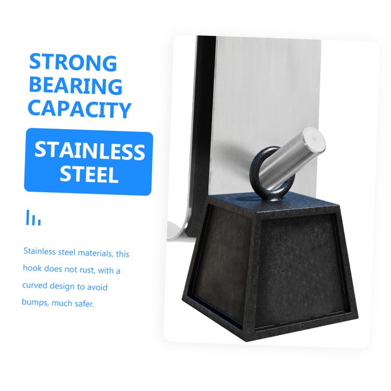 Stainless Steel Frameless Glass Door Towel Hook Easy Install for Bathroom Coat Bag - Image 5