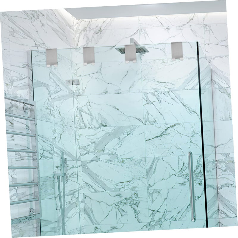 Stainless Steel Frameless Glass Door Towel Hook Easy Install for Bathroom Coat Bag - Image 3