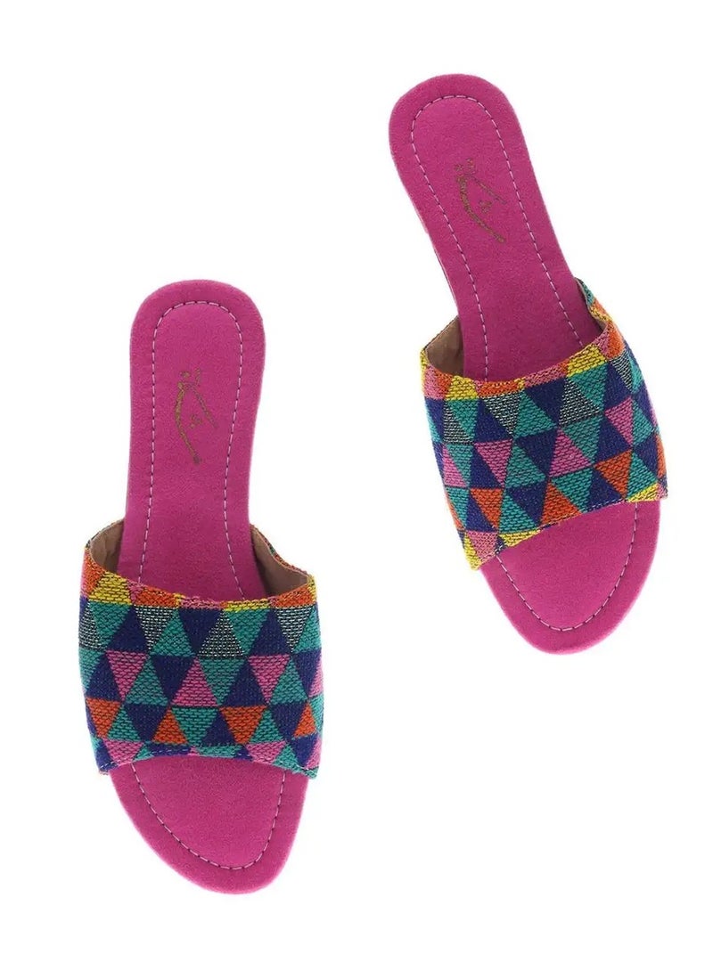 Mishkat Tharaa Babouche Slippers for Women (Multicolored) - Image 2