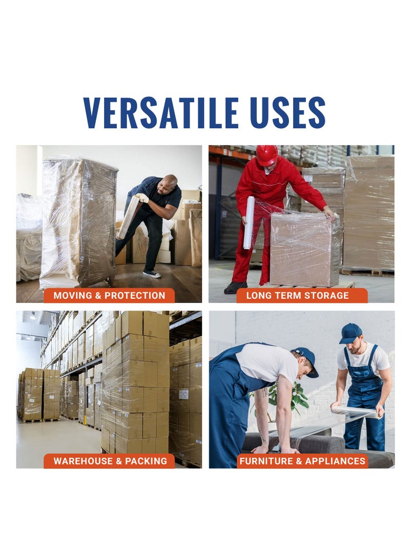 Duravel Stretch Film, Shrink Wrap for Pallet Wrap, Industrial Strength Stretch Wrap, Moving Wrapping Plastic Roll Industrial Packaging, (80 METER-2ROLL) - Image 5