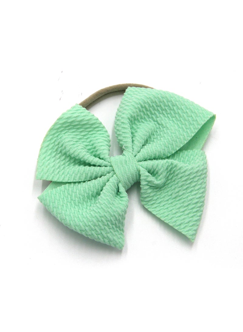 D'Daniela Anaya Rainbow Glasses and Bow Barrette Ponytail Set For Babies and Girls - Light Green - Image 3
