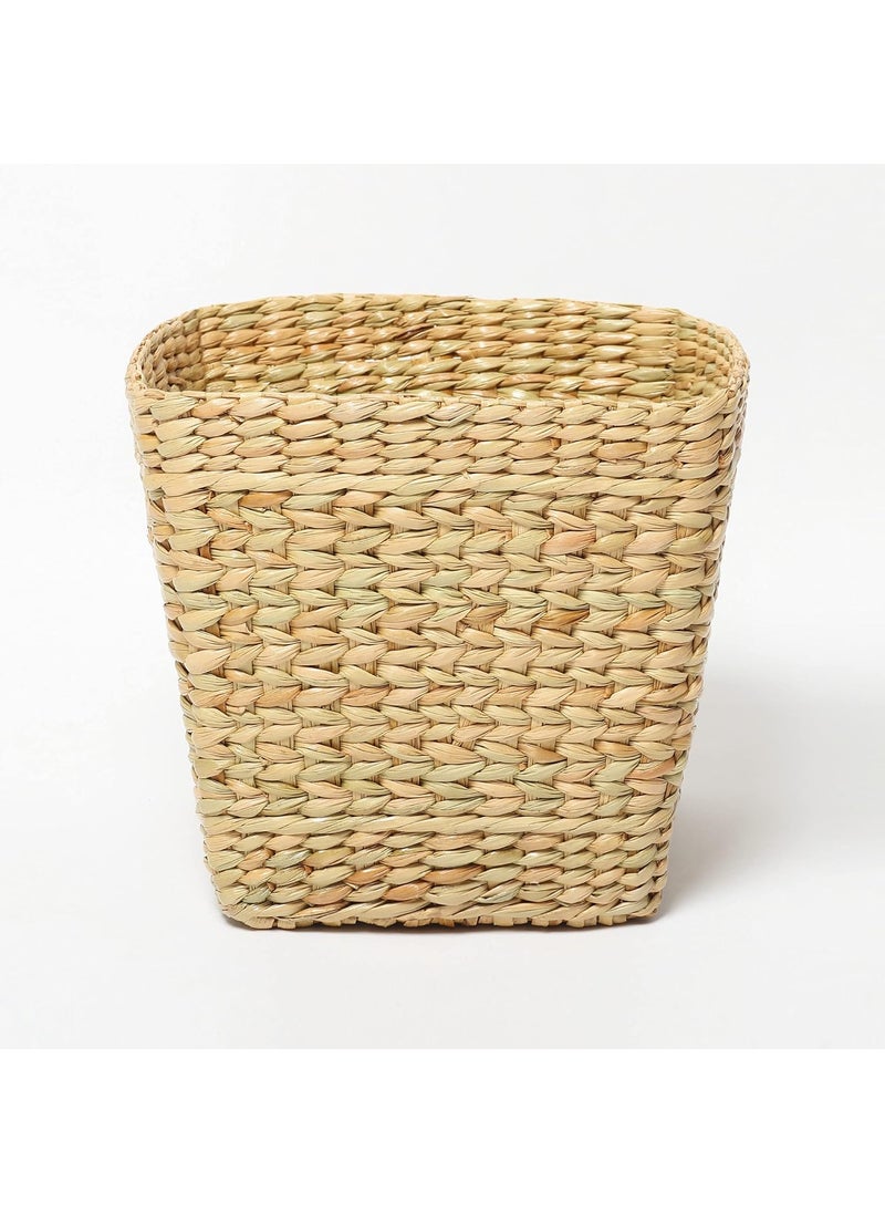 HabereIndia Biodegradable dustbinEcoFriendly dustbinStylish Cute dustbinDry Waste dustbin for eliminating ClutterPerfectly Sized StrawDry GrassSeagrassKouna Grass Room dustbin Height 8  - Image 1