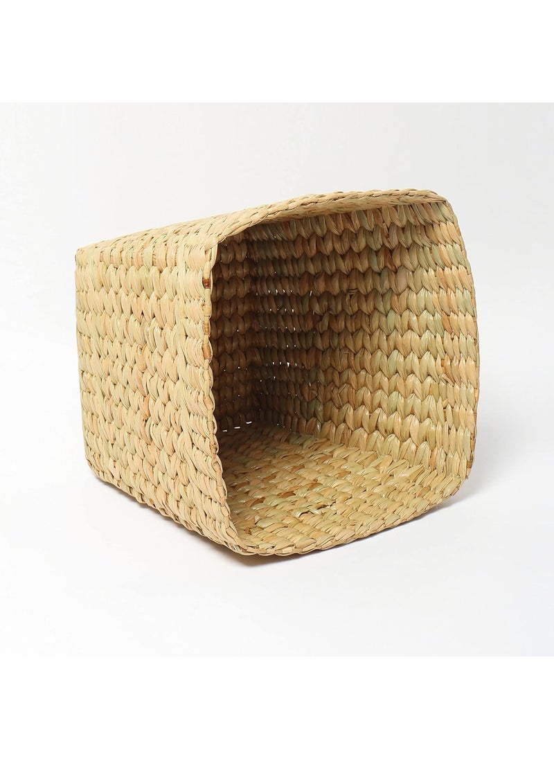 HabereIndia Biodegradable dustbinEcoFriendly dustbinStylish Cute dustbinDry Waste dustbin for eliminating ClutterPerfectly Sized StrawDry GrassSeagrassKouna Grass Room dustbin Height 8  - Image 5