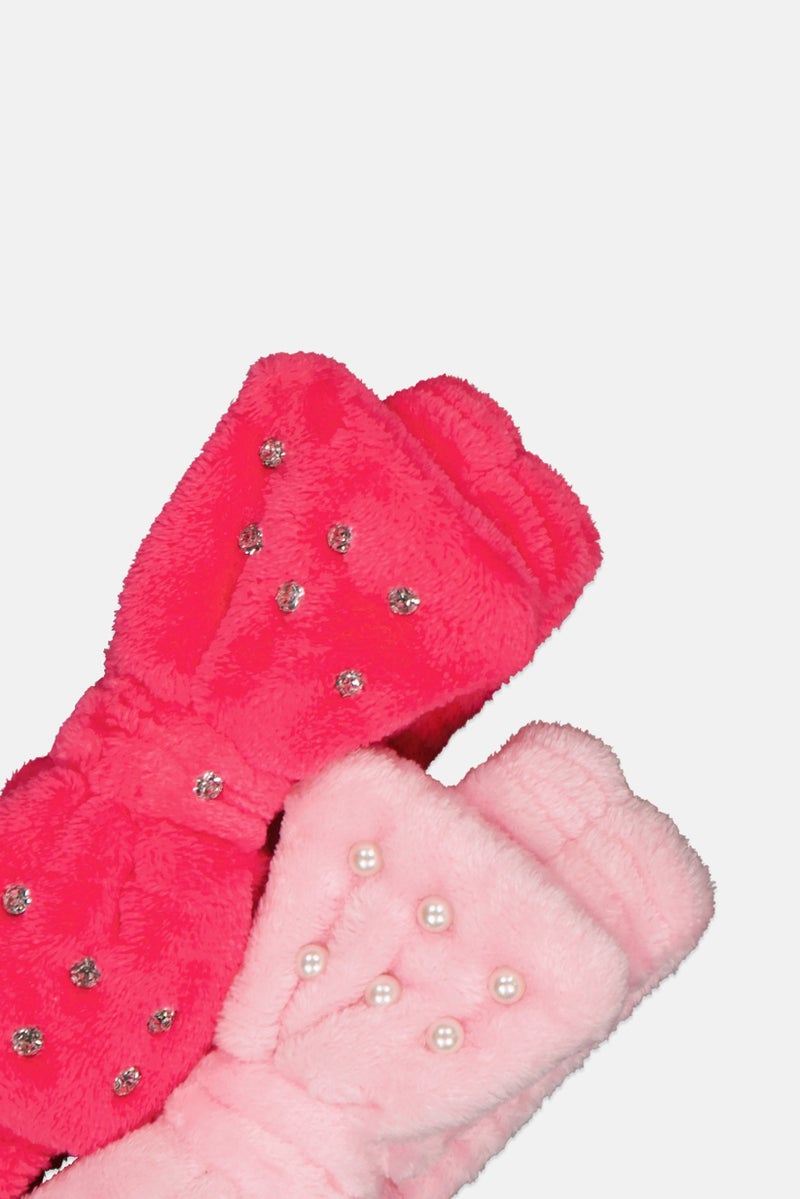 Olivia Rose 2 Pieces Spa Headbands, Multicolor - Image 3
