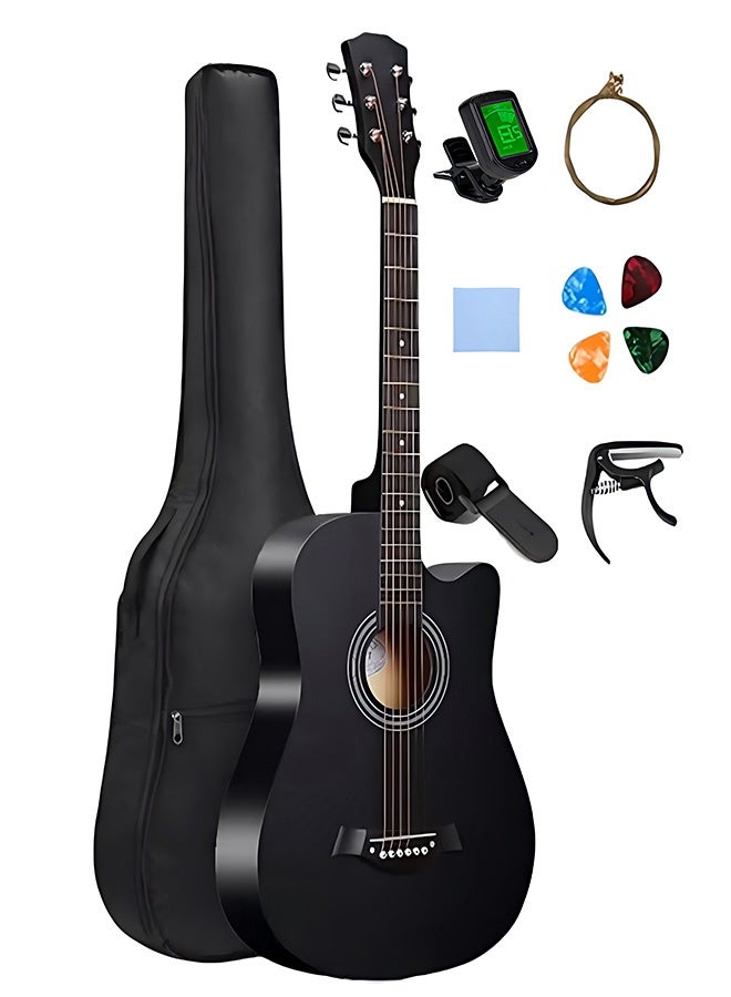 Beauenty 38-Inch Guitar With Accessories Set for Kids and Adults with Guitar Bag Tuner Brass strings Capo String Pick and Clean Cloth for Gift ﻿ - Image 1