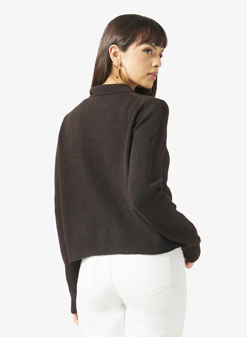Only Onlalivia Long Sleeve  Polo Sweater