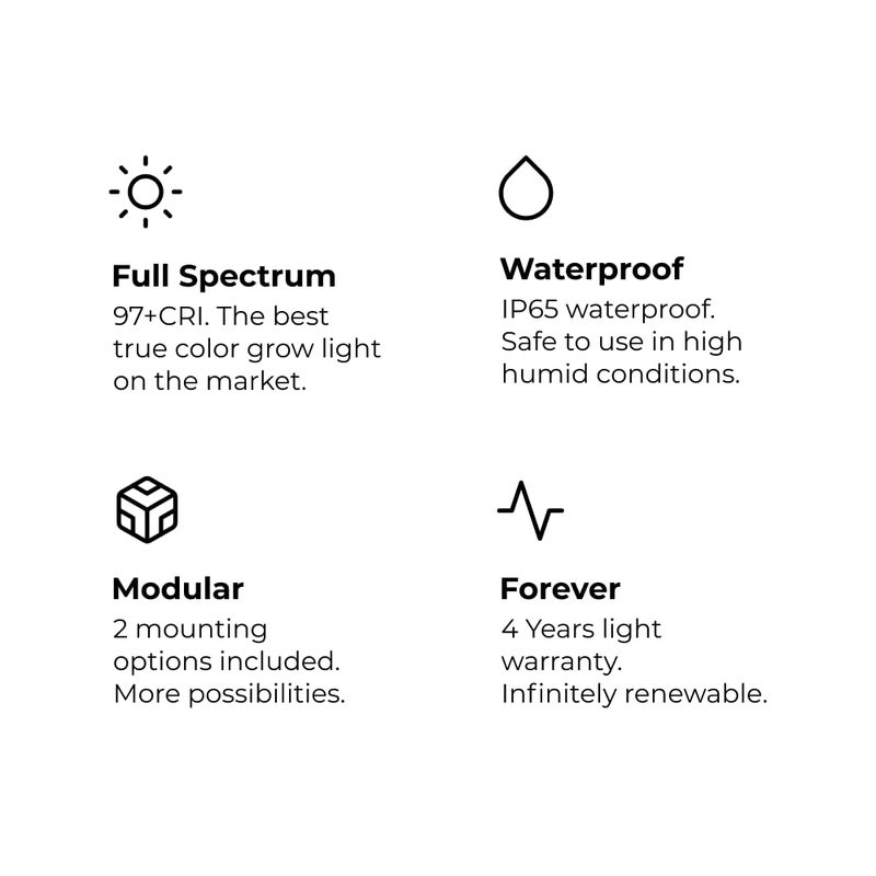 MOTHER مصباح نمو نباتات PlantSpectrum16، مصباح LED كامل الطيف بقوة 16 واط للنباتات الداخلية - Image 3
