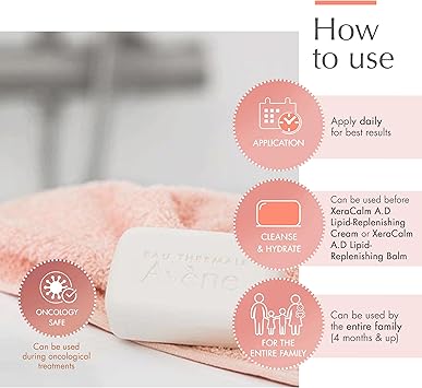 Avene Avne XeraCalm AD UltraRich Cleansing Bar 100g - Image 5