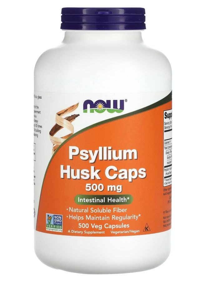 now Psyllium Husk Caps 500 mg 500 Veg Capsules