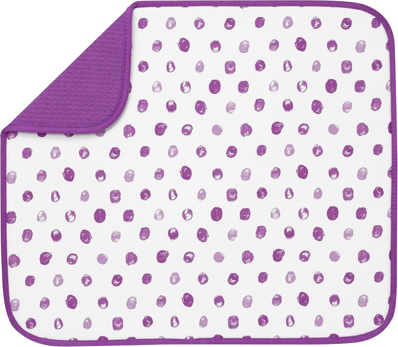 S&T INC. Absorbent, Reversible Microfiber Dish Drying Mat for Kitchen, 16 Inch x 18 Inch, Paint Dots - Image 1