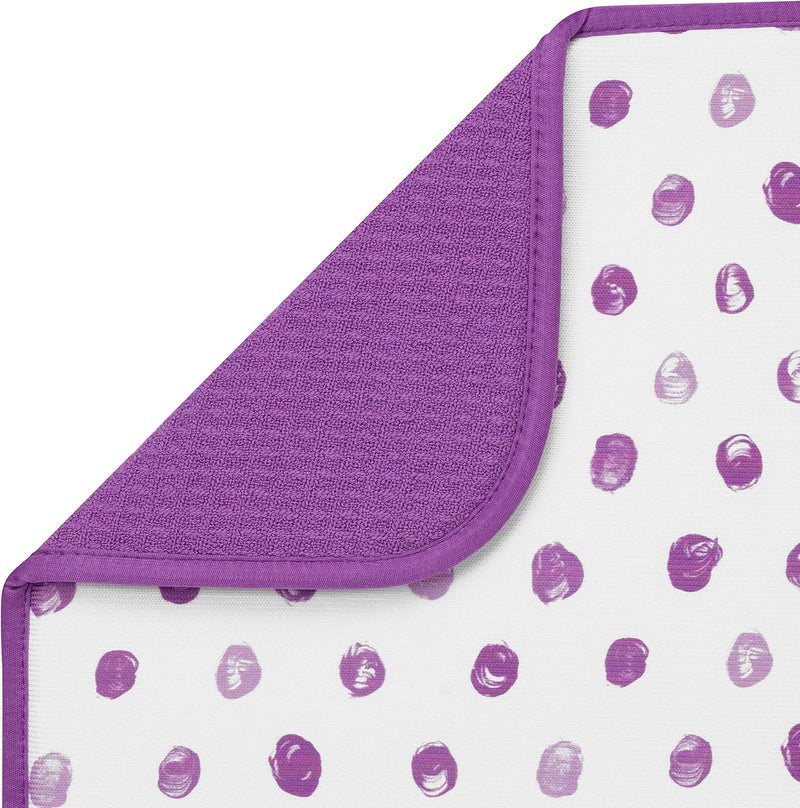 S&T INC. Absorbent, Reversible Microfiber Dish Drying Mat for Kitchen, 16 Inch x 18 Inch, Paint Dots - Image 2