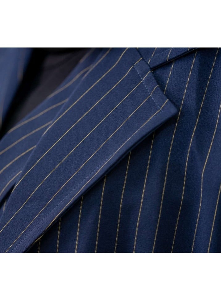 Teraz Navy striped formal suit abaya for business and events - Image 3
